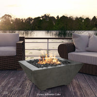 Lombard 40" Square Concrete Fire Pit Table | Prism Hardscapes — view 2