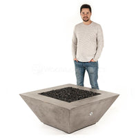 Lombard 40" Square Concrete Fire Pit Table | Prism Hardscapes — view 7