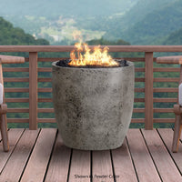 Pentola II Bowl 24" Round Concrete Fire Pit Table | Prism Hardscapes — view 2