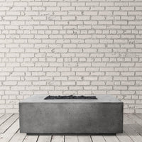 Porto 58 58" Rectangle Concrete Fire Pit Table | Prism Hardscapes — view 3