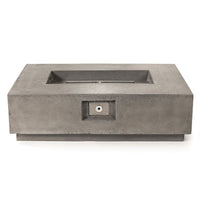 Tavola I 38" Rectangle Concrete Fire Pit Table | Prism Hardscapes — view 3