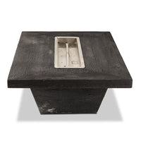 Carson - Low Profile 48" Rectangle Wood Grain Fire Pit Table | TOP — view 5