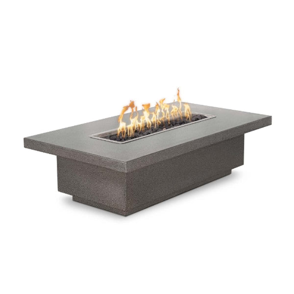 Fremont 32" Rectangle Powder Coat Steel Fire Pit Table | TOP