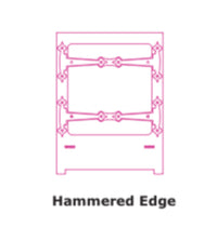 Hammered Edge Logs Basket / Rustic Copper Finish
