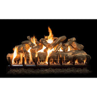 Grand Canyon 120-inch Arizona Weathered Oak charred gas logs for vented fireplaces