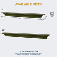 Federal Non-Combustible Mantel Shelf Raven Finish