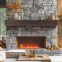 Tobacco Barn Non-Combustible Concrete Mantel Shelf Roasted Chestnut Finish