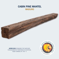 Cabin Pine Non-Combustible Concrete Mantel Shelf Maduro Finish