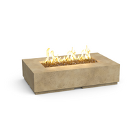 American Fyre Designs Legend 60-Inch Rectangular GFRC Gas Fire Table - Natural Gas