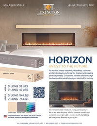 Horizon Concrete Mantel Non-Combustible Mantel Shelf - Mystic Grey Finish