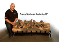 48" Jumbo Weathered Oak Vented Gas Log Set | Grand Canyon