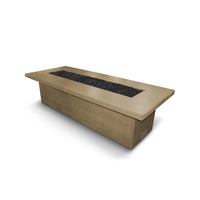 The Outdoor Plus Newport GFRC 144" Fire Table — Black | Plug & Play Electronic Ignition with Dial Timer Panel