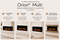Modern Flames Orion V2 Multi 100" HelioVision Multi-Sided Built-In Electric Fireplace - Model OR100-MULTI-V2
