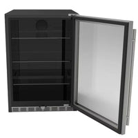 Summerset 24" Outdoor Rated Refrigerator with Glass Door & Glass Shelves