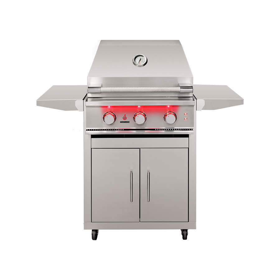 TrueFlame 25-Inch Freestanding Gas Grill with Cart