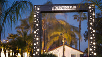The Outdoor Plus Paradise Fall 96" LED Waterfall Feature — Metal Powder Coat with Copper Rainfall Scupper