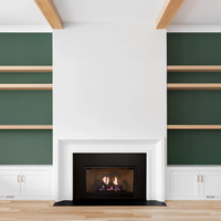 Empire Innsbrook 28 inch vent-free gas fireplace insert with log set, brick liner, and blower