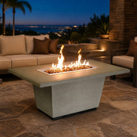 American Fyre Designs Cosmopolitan 54" Rectangle Gas Fire Table — lifestyle