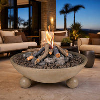 American Fyre Designs 40" Versailles Gas Fire Bowl — lifestyle