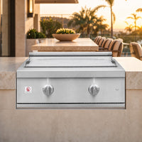 Summerset Pro Series 30-Inch Built-In Gas Griddle — lifestyle
