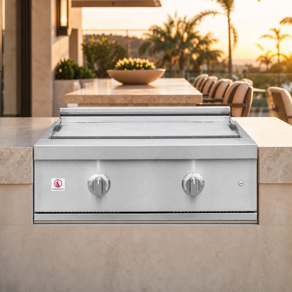 Summerset Pro Series 30-Inch Built-In Gas Griddle — lifestyle