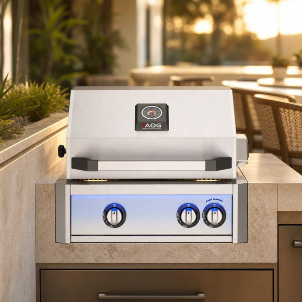 American Outdoor Grill 24" L-Series Built-In Gas Grill with Rotisserie Backburner — lifestyle