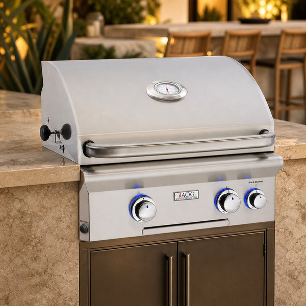 American Outdoor Grill 24" L-Series Built-In Natural Gas Grill with Rotisserie Backburner — lifestyle