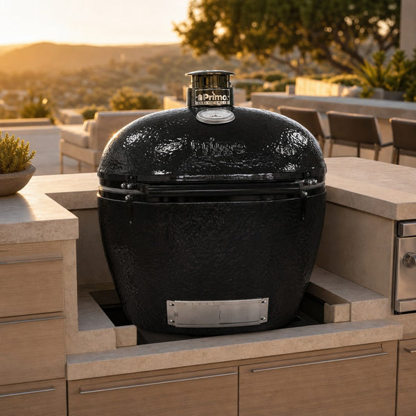 Primo Oval XXL 500 Ceramic Charcoal Kamado Grill Head — lifestyle
