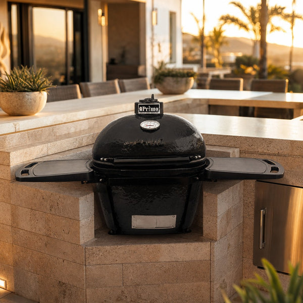 Primo Oval Large 300 All-In-One Ceramic Kamado Charcoal Grill — lifestyle