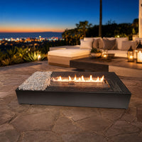 Grand Canyon Bedrock 24" Linear Drop-In Vented Gas Burner & Case — lifestyle