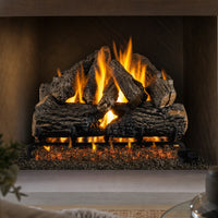 Peterson Real Fyre Charred Oak ANSI Vented Gas Log Set — lifestyle