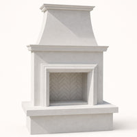 American Fyre Designs Contractor's Model with Moulding Outdoor Gas Fireplace — studio