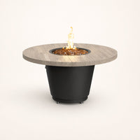 American Fyre Designs Reclaimed Wood Cosmopolitan 48" Round Gas Fire Table - Silver Pine — studio