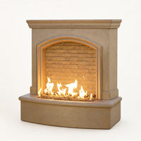 American Fyre Designs Small Firefall Gas Fire & Water Feature - Cafe Blanco — studio