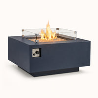 Fire Garden 44" Chat Table Gas Fire Pit - Graphite, Natural Gas — studio