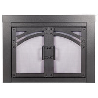 Alexander Natural Iron Masonry Fireplace Door | Standard Sizes - ExceptionalFire