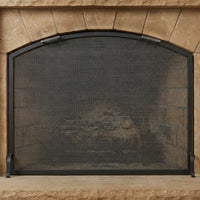 Custom Steel Arch Fireplace Screen (Carolina) – Free Standing, Custom Fit