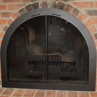 Bar Iron - Arch Masonry Steel Fireplace Glass Doors - ExceptionalFire