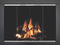 Belmont - Custom Masonry Fireplace Glass Doors by Stoll Industries - ExceptionalFire