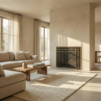 Free Standing Fireplace Screen Handmade to Fit | Axis