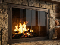 Carolina Sleek fireplace doors in Cast Bronze finish