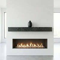 Flat Sawn Non-Combustible Concrete Mantel Shelf Eclipse Finish