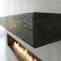 Flat Sawn Non-Combustible Concrete Mantel Shelf Eclipse Finish