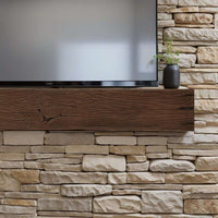 Classic non-combustible concrete mantel shelf made from 100% Thermastone, fireproof and lightweight modern fireplace upgrade