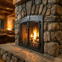 Smithline - Arch - Masonry and Prefab Fireplace Glass Doors | Custom