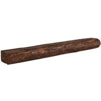 Cumberland Live Edge non-combustible mantel shelf in Toasted Rye finish with rustic reclaimed wood look