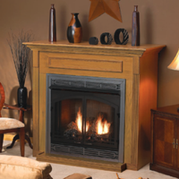 Empire Breckenridge Deluxe 32 inch vent-free gas firebox with flush front and circulating louver options