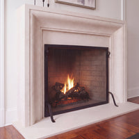 Hammered Edge fireplace screen — left side perspective