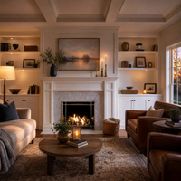Empire Rushmore TruFlame 40" Direct Vent Gas Fireplace — lifestyle