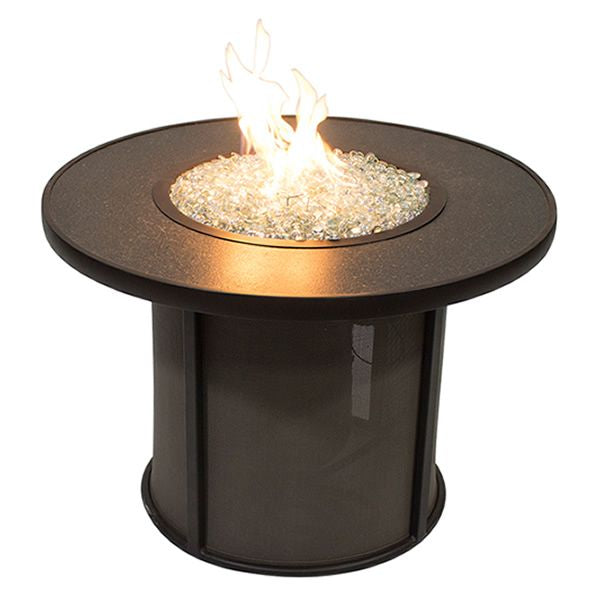 Stonefire Round Crystal Gas Fire Pit Table - 32"